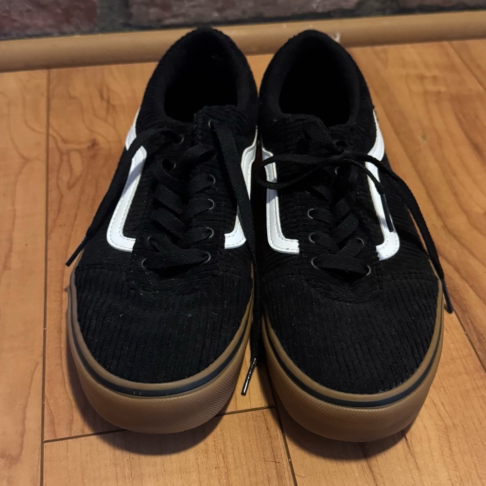 Youth Vans Black Corduroy Shoes